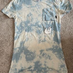 Ripndip Sky Blue and White Tie-Dye Tee
